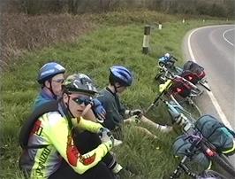 A hasty lunch taken by the side of the A374 just beyond Trerulefoot